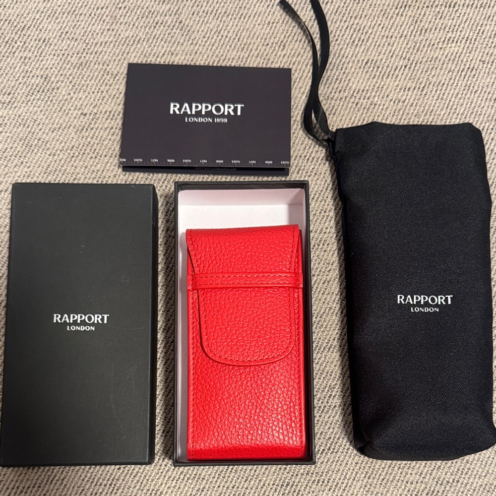 Rapport London Red Leather Watch Case